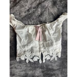 NWT | Victoria’s Secret White Crop Top, Size XS